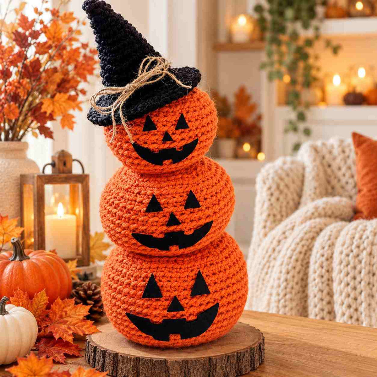 Virkad Jack-o’-lantern – Virkmönster PDF