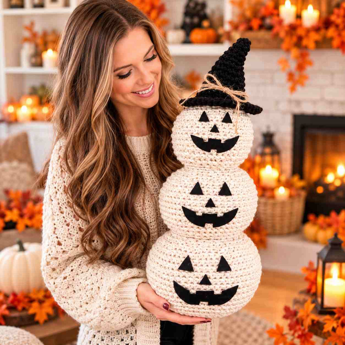 Virkad Jack-o’-lantern – Virkmönster PDF