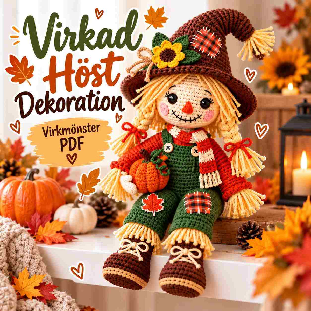 Virkmönster – Söt Höstfågelskrämma | Amigurumi PDF