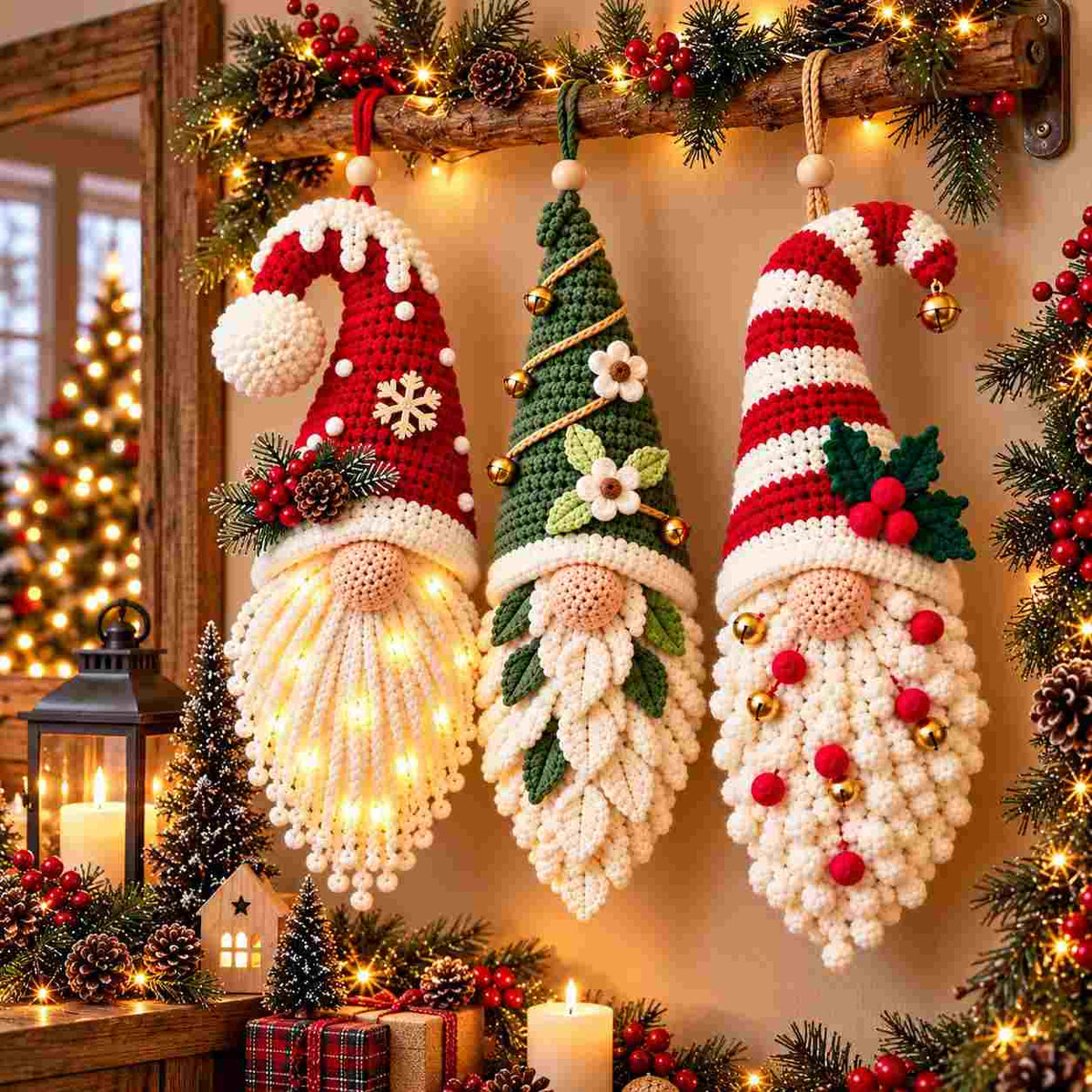 3-in-1 Christmas Gnomes – Crochet Pattern PDF