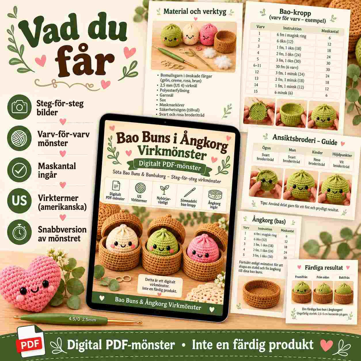 Bao Bun – Virkmönster PDF