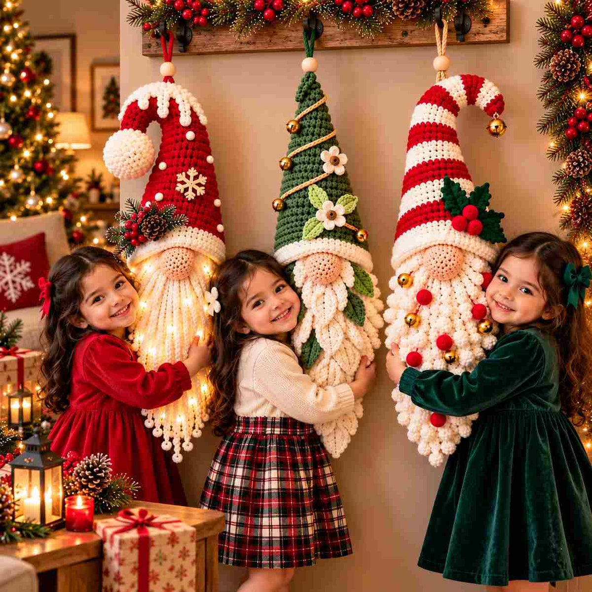 3-in-1 Christmas Gnomes – Crochet Pattern PDF