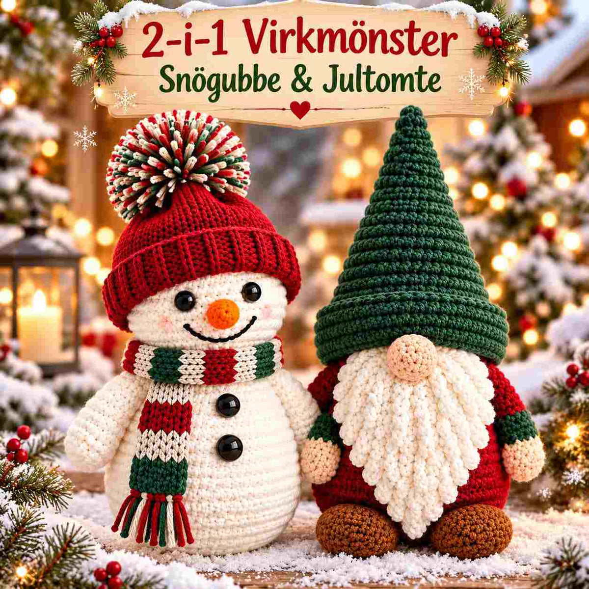 2-i-1 Virkmönster – Vintertomte &amp; Snögubbe | PDF