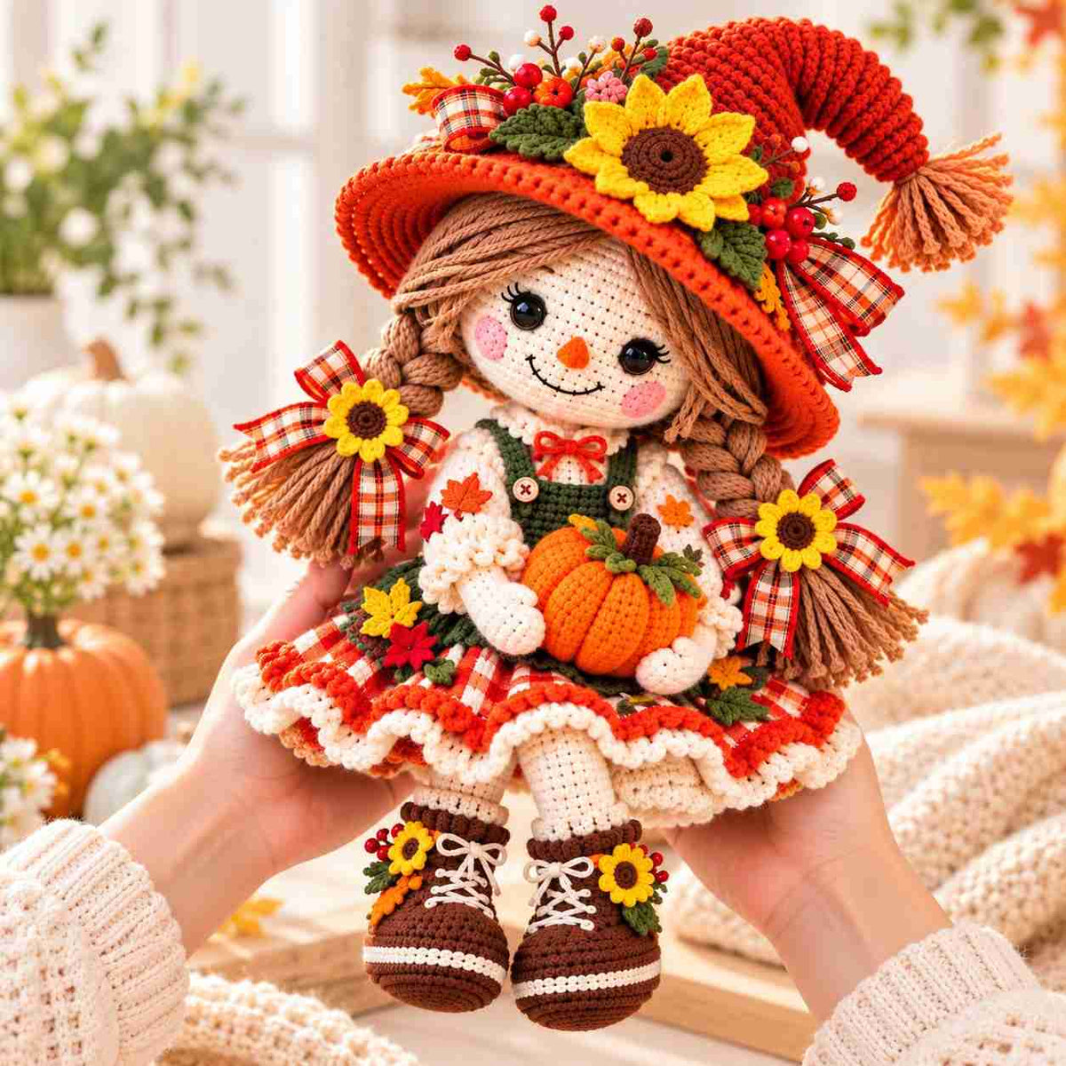 Haakpatroon voor Thanksgiving-pop – Herfst & Oogsttijd