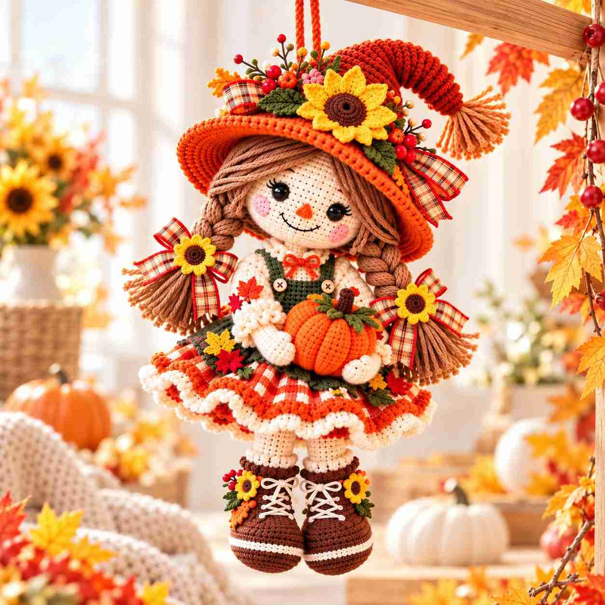 Haakpatroon voor Thanksgiving-pop – Herfst & Oogsttijd